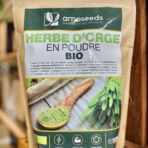 Sachet amoseeds Herbe d'orge en Poudre BIO