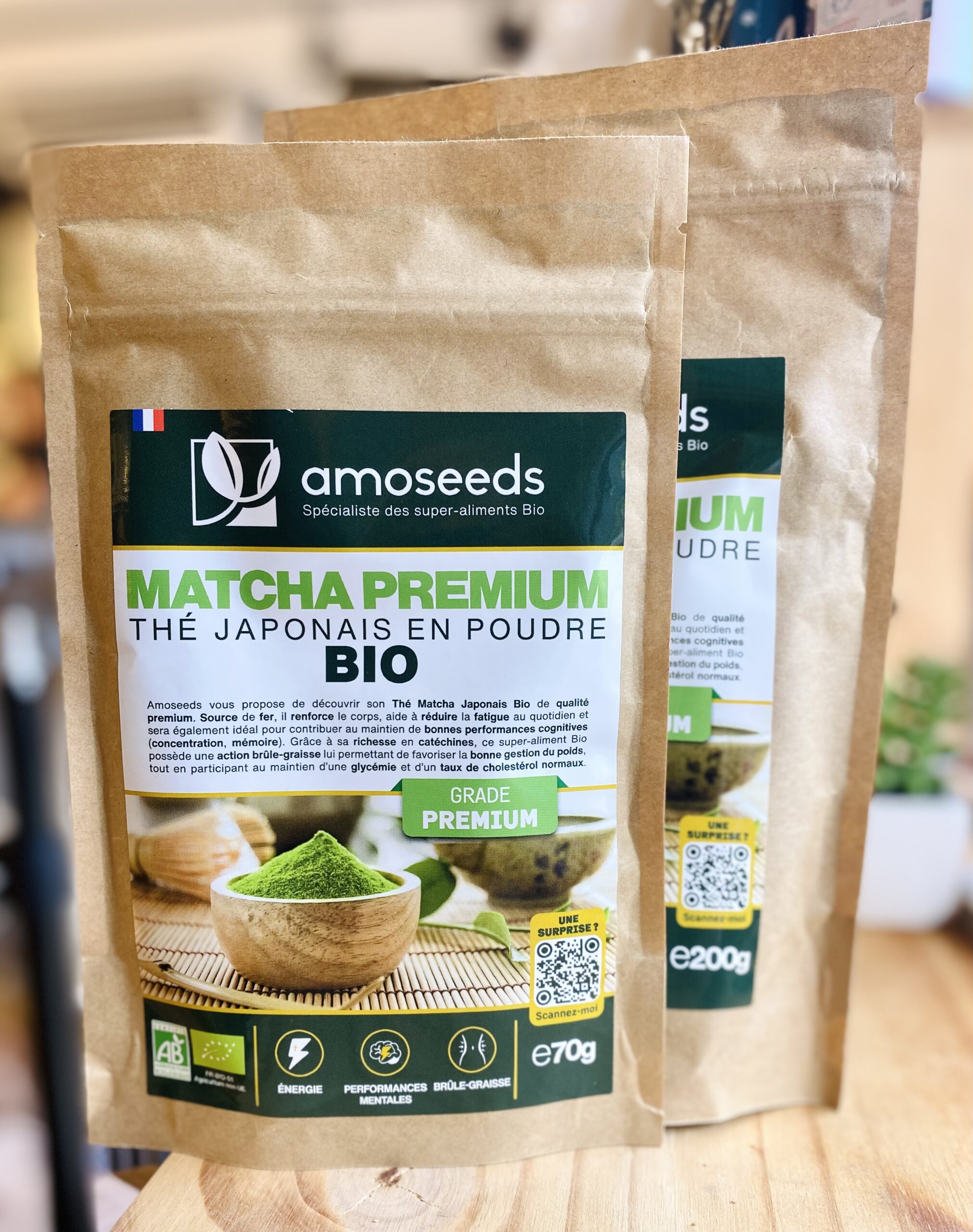Sachets Matcha Premium Thé japonais en poudre
